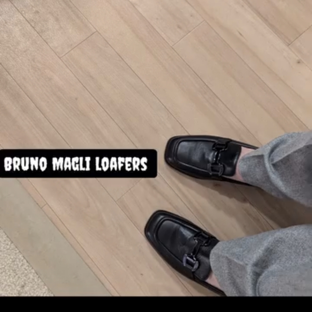 Bruno Magli Classic Black Leather Loafers
